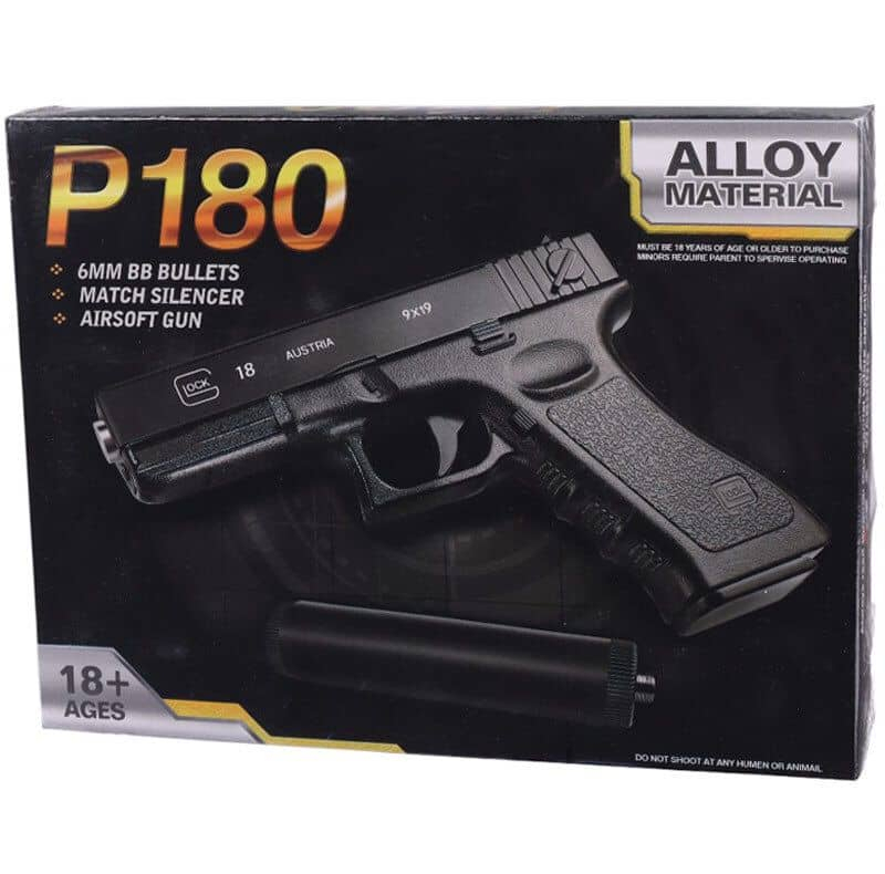 ست تفنگ بازی مدل کلت لیزردار metal p-180