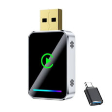 کارپلی و اندروید اتو مدل Wireless CarPlay/Android Auto Q1JS به همراه مبدل USB به USB-C