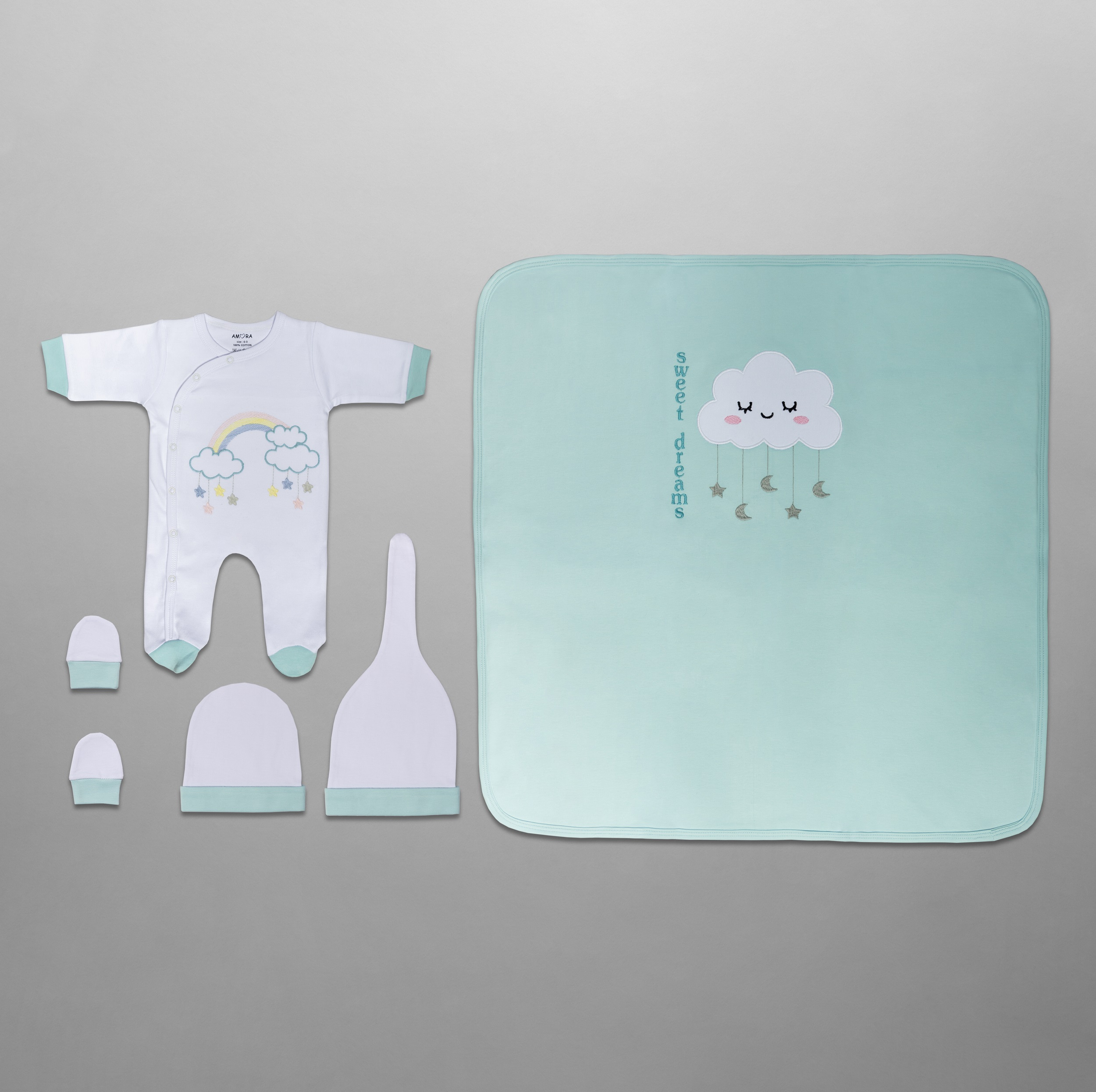ست 19 تکه لباس نوزادی آمورا مدل baby Cloud