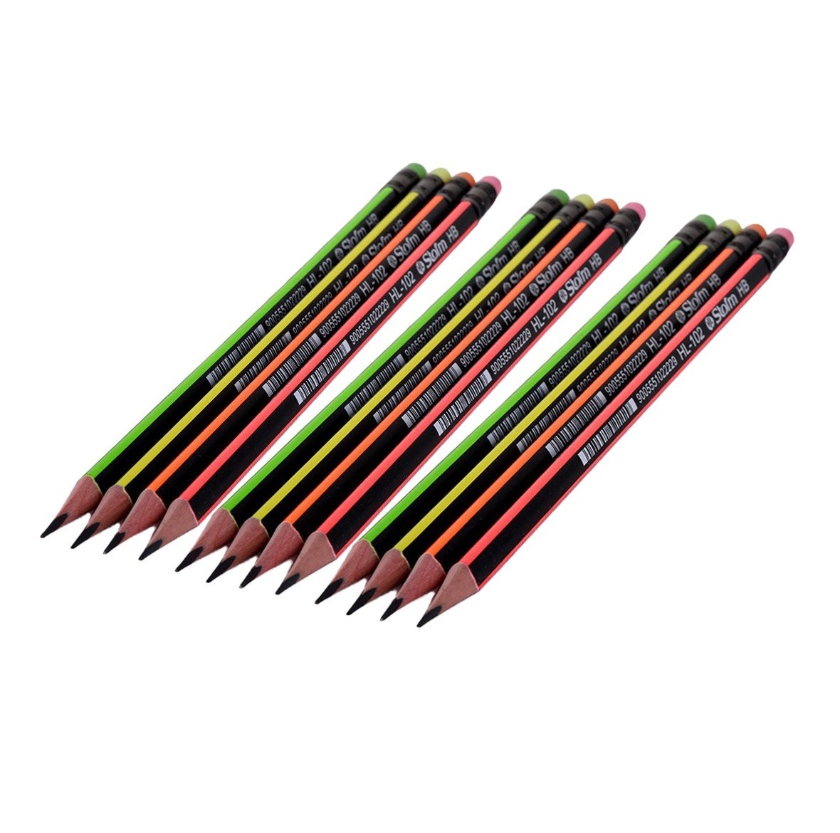 مداد مشکی استورم مدل پاک کن دار HL-102 HB بسته 12 عددی