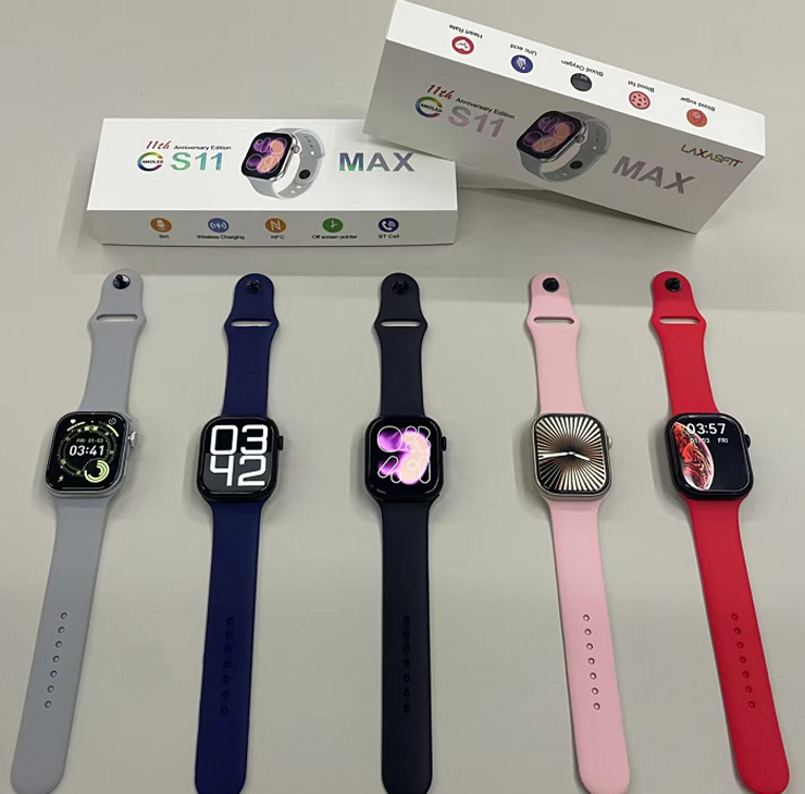 ساعت هوشمند 46 میلی متری مدل S11 Max با بند سیلیکونی