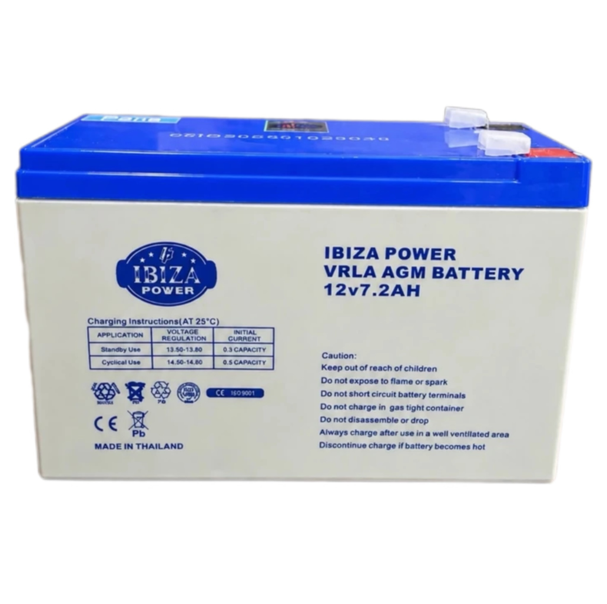 باتری UPS با ولتاژ 12 ولت و شدت جریان 7.2 آمپرساعت ایبیزا مدل +12V-7A-ER