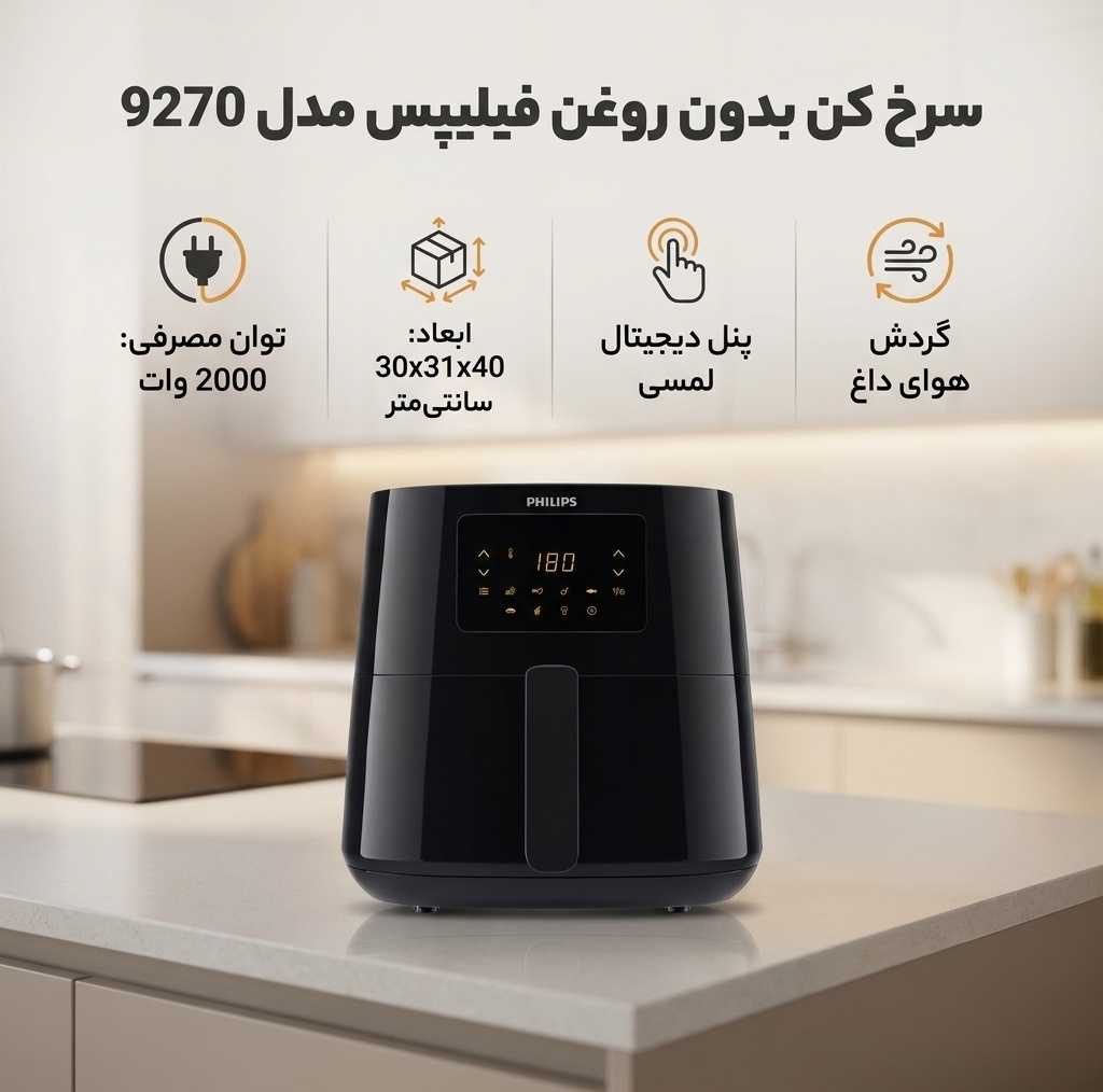 سرخ کن بدون روغن فیلیپس مدل 9270