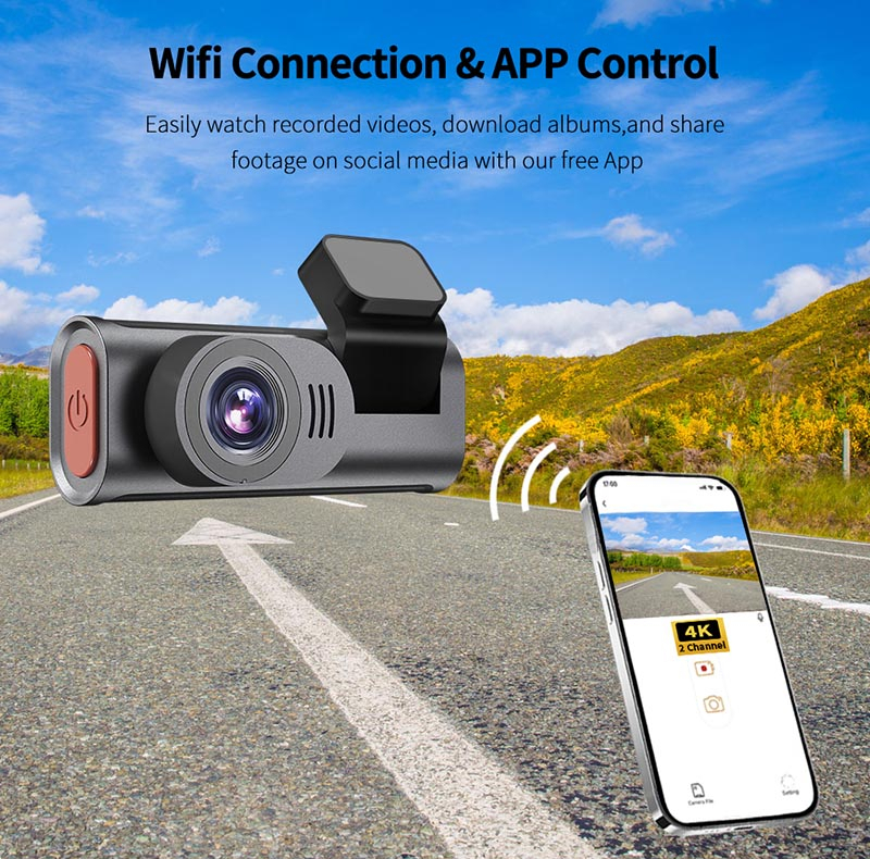 دوربین ثبت وقایع خودرو مدل DUAL D28 4K