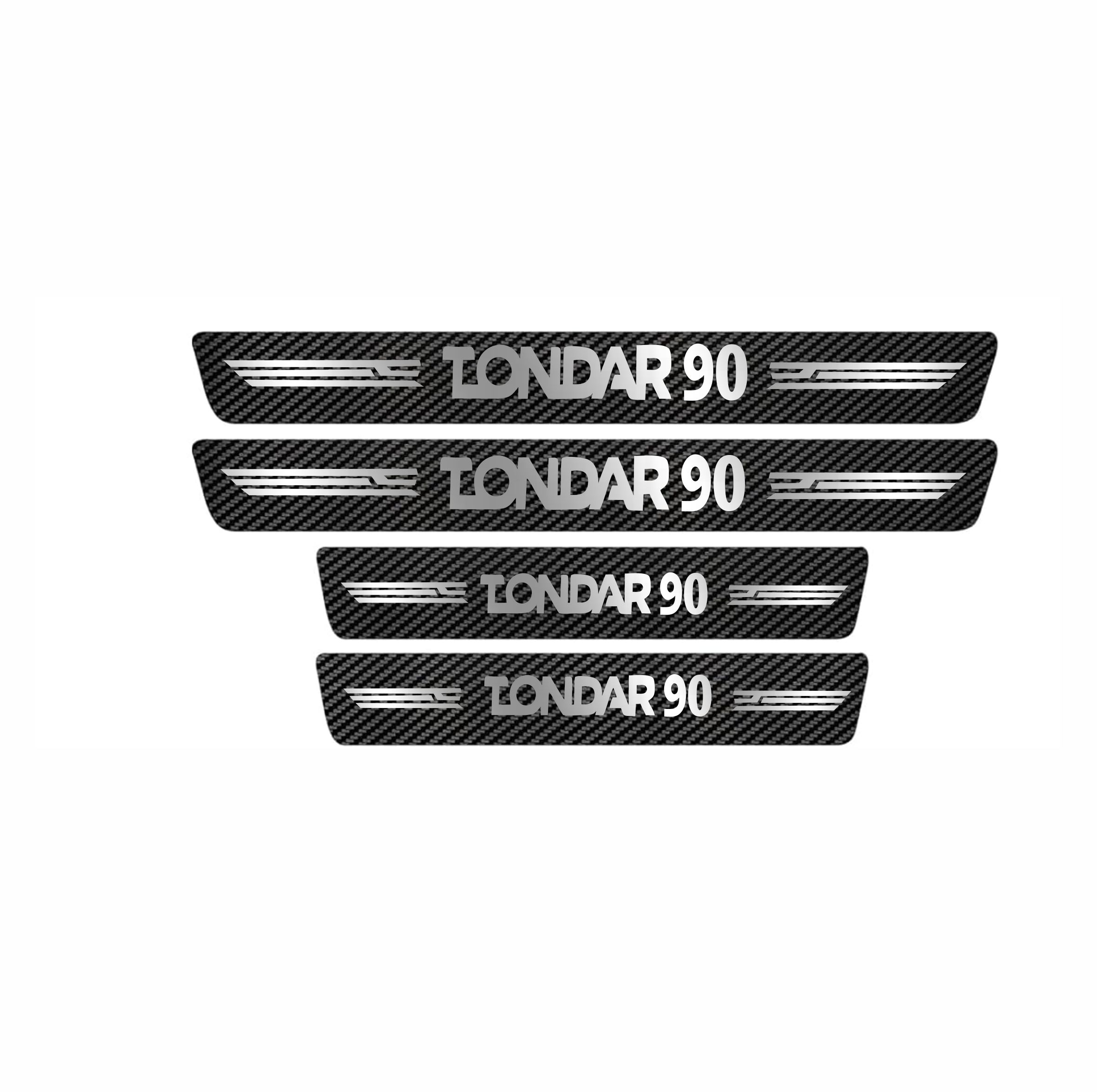 برچسب پارکابی خودرو ایلیدن طرح کربن مدل B007 مناسب برای تندرو 90 بسته 4 عددی