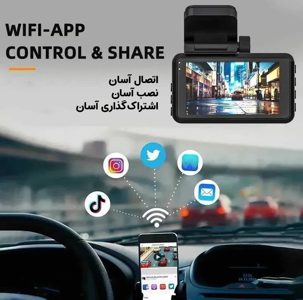 دوربین فیلمبرداری ثبت وقایع خودرو اتوویژن مدل Y06