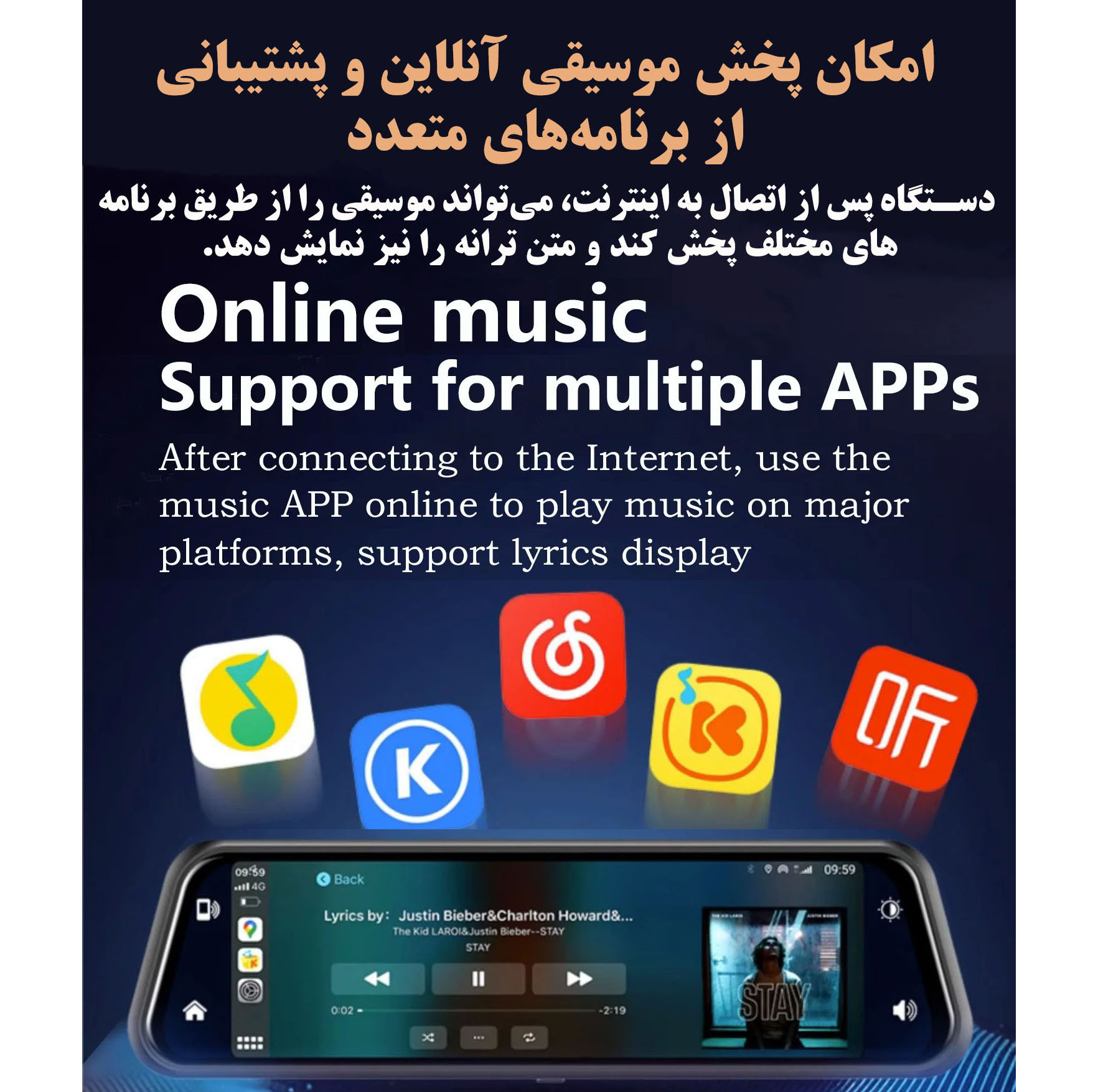 دوربین ثبت وقایع خودرو مدل آینه ای L1060