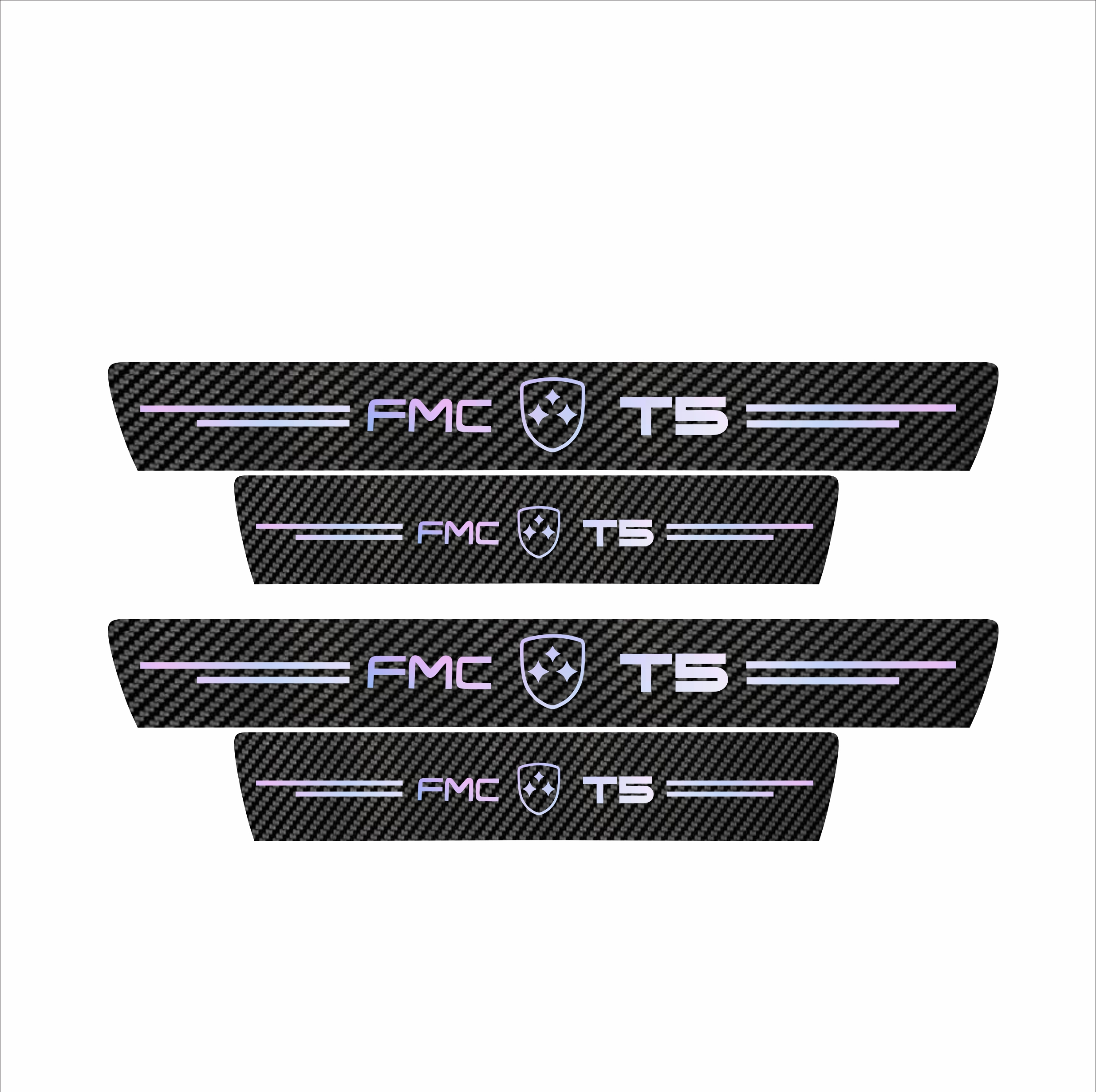 برچسب پارکابی خودرو سولگی مدل کربن کد J10 مناسب برای FMC-T5 بسته 4 عددی