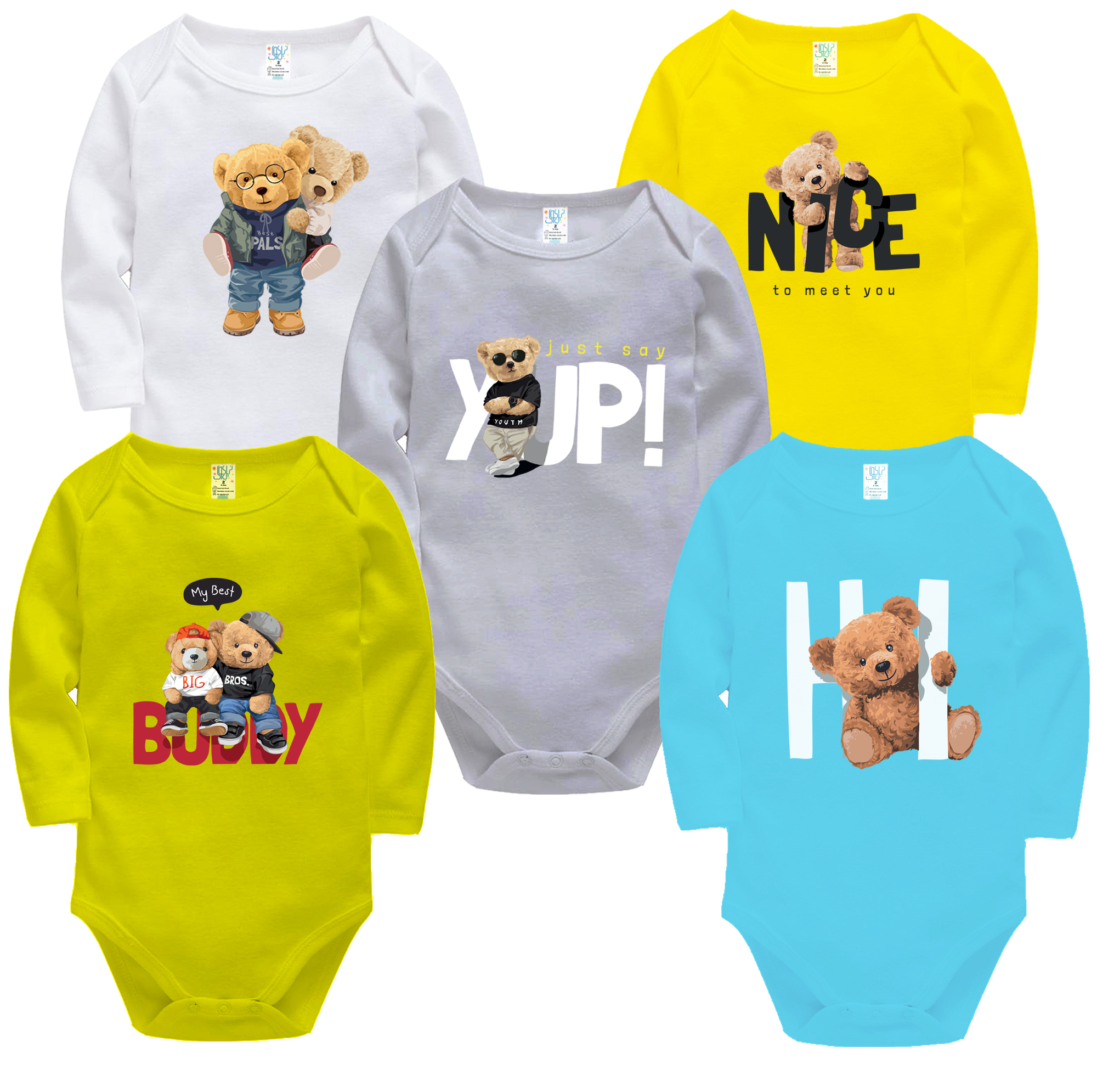 بادی نوزادی نیل کوک مدل Winter Teddy مجموعه 5 عددی