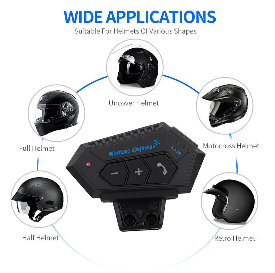 هدست بلوتوثی کلاه کاسکت مدل BT-12