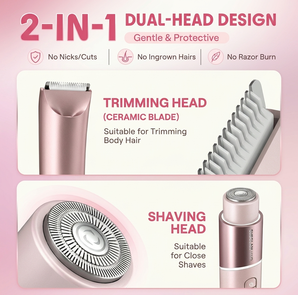 ماشین اصلاح موی بدن بانوان شیگلم مدل Smooth Moves Dual-Head