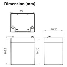 باتری UPS با ولتاژ 12 ولت و شدت جریان 4.5 آمپرساعت یونیکور مدل 12V-4.5Ah/C20