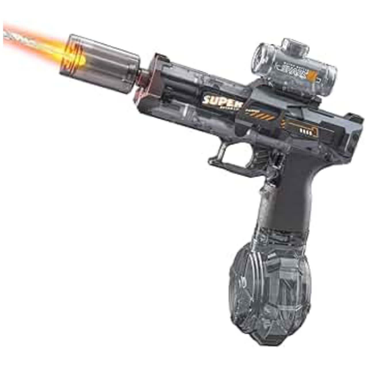 تفنگ آب پاش ناب سل مدل شارژی چراغدار مخزن دار کد ELECTRIC WATER GUN NAAB003 برای رده سنی نوجوان