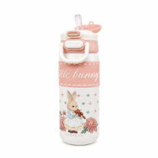 قمقمه کودک مدل بوشنگ نی دار دوحالته طرح خرگوش Little Bunny کارتونی گنجایش 0.49 لیتر
