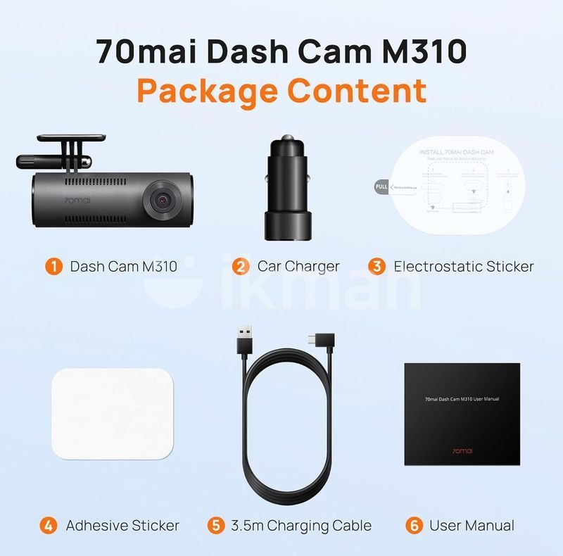 دوربین ثبت قایع خودرو سونتی میریِ مدل 70mai Dash Cam M310