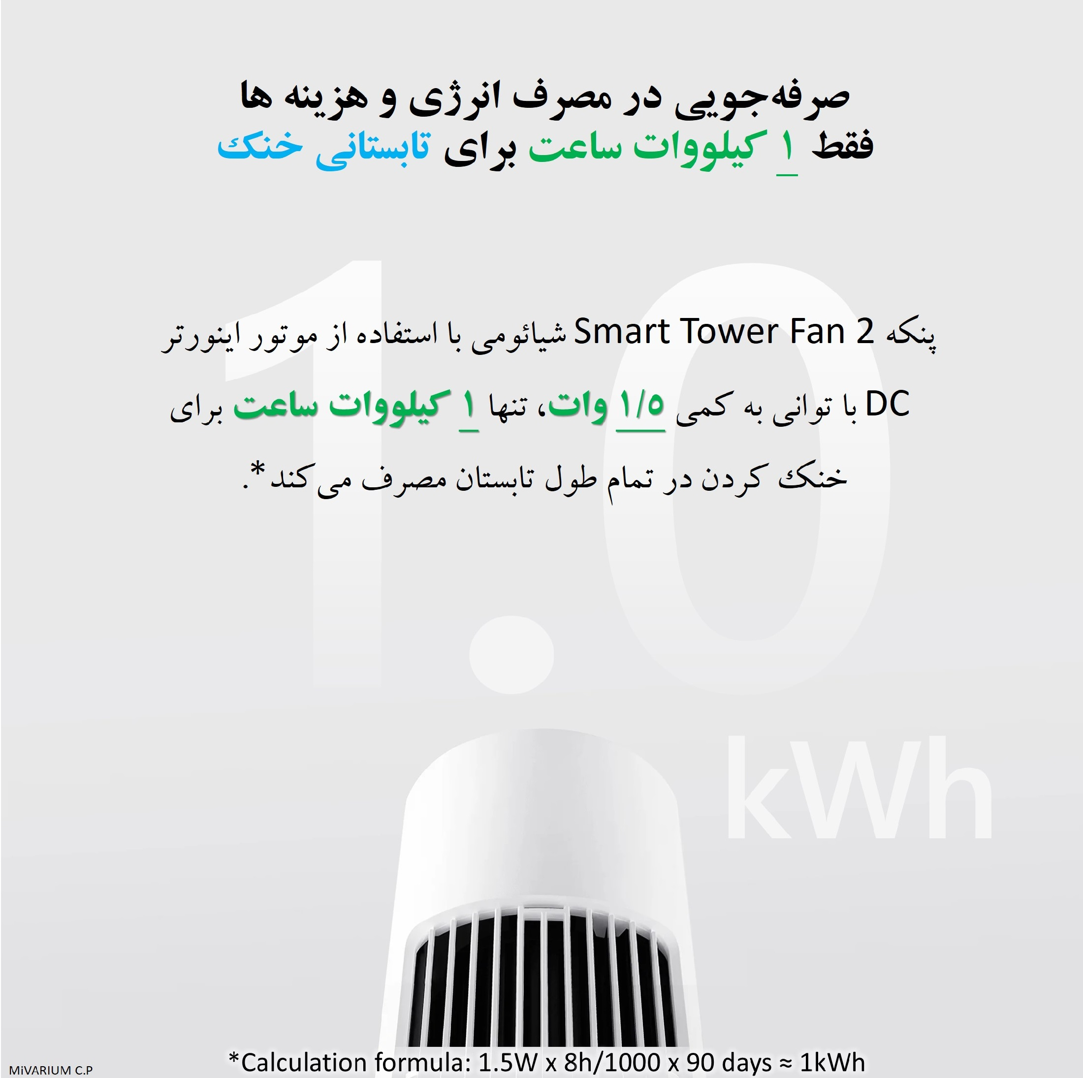 پنکه ایستاده 24 وات شیائومی مدل Smart Tower Fan 2
