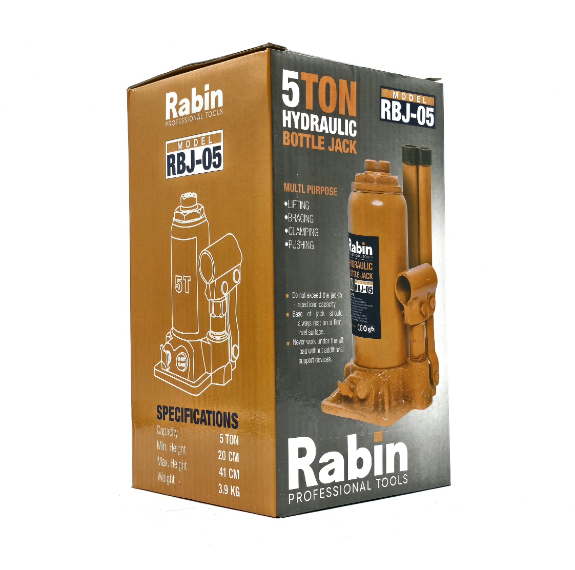 جک هیدرولیک خودرو رابین مدل RBJ-05 ظرفیت 5 تن