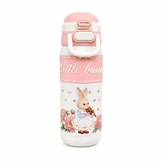 قمقمه کودک مدل بوشنگ نی دار دوحالته طرح خرگوش Little Bunny کارتونی گنجایش 0.49 لیتر