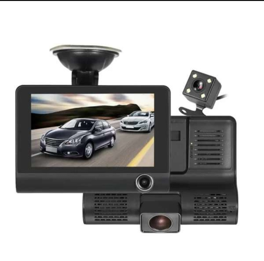 دوربین ثبت وقایع خودرو ویدئو کار مدل Dvr طرح سه لنز