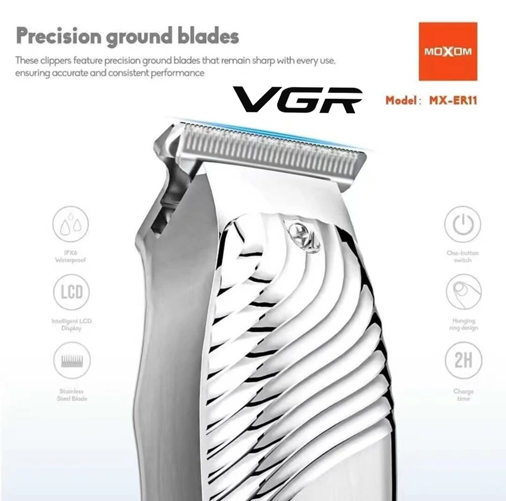 ماشین اصلاح موی سر و صورت شارژی وی جی آر مدل MX-ER11