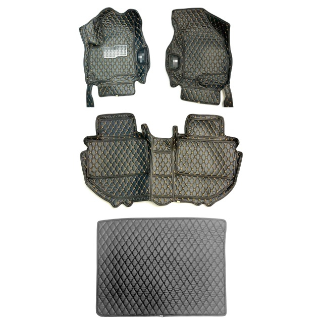 کفپوش خودرو پنج‌بعدی مدل چرم گلدوزی مناسب برای ام وی ام X33new، X33، X33s  به همراه کفپوش صندوق
