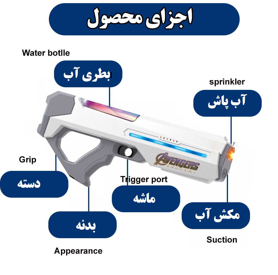 تفنگ آب پاش مدل آونجرز کد 6355