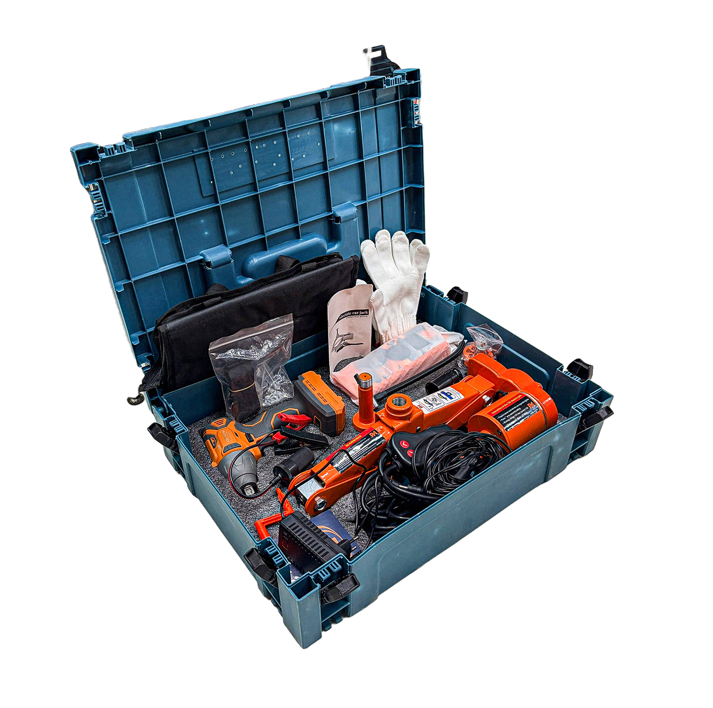 جک برقی، پمپ باد فندکی، بکس شارژی آنکور مدل Car-Kit مجموعه سه عددی