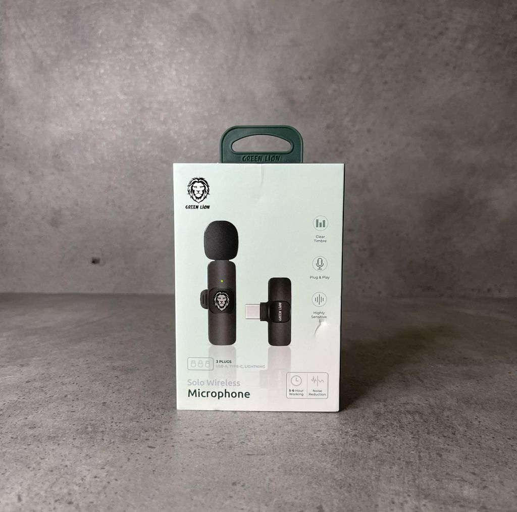 میکروفن بی سیم گرین لاین مدل GNSOLOWMICBK با درگاه اتصال USB-C
