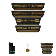 برچسب پارکابی خودرو لندمون کد LMm0062 MT مناسب برای برلیانس H230 مجموعه 4 عددی به همراه جا کلیدی