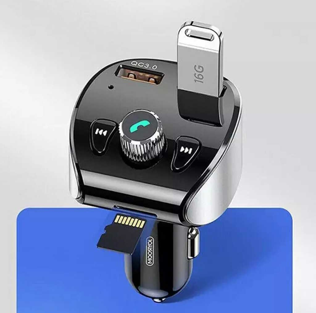 شارژر فندکی و پخش کننده اف ام خودرو جوی روم مدل JR-CL02 18W QC3.0