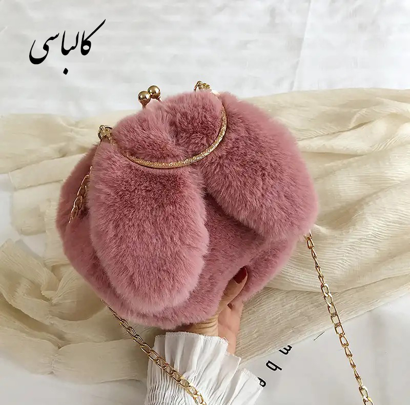 کیف رودوشی دخترانه مدل پولیشی طرح خرگوشی کد 101024