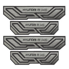 برچسب پارکابی خودرو شیپرس طرح چرم کد SP037 مناسب برای HYUNDAI ix20 بسته 4 عددی به همراه جاکلیدی