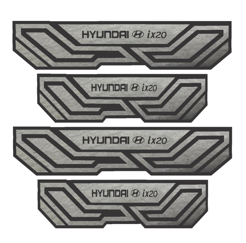 برچسب پارکابی خودرو شیپرس طرح چرم کد SP037 مناسب برای HYUNDAI ix20 بسته 4 عددی به همراه جاکلیدی