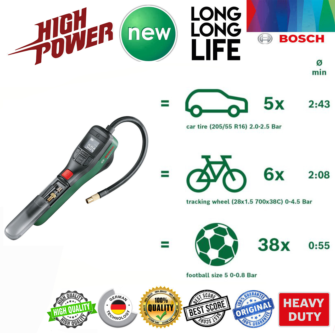 پمپ باد شارژی بوش مدل حرفه ای Easy Pump 3.6