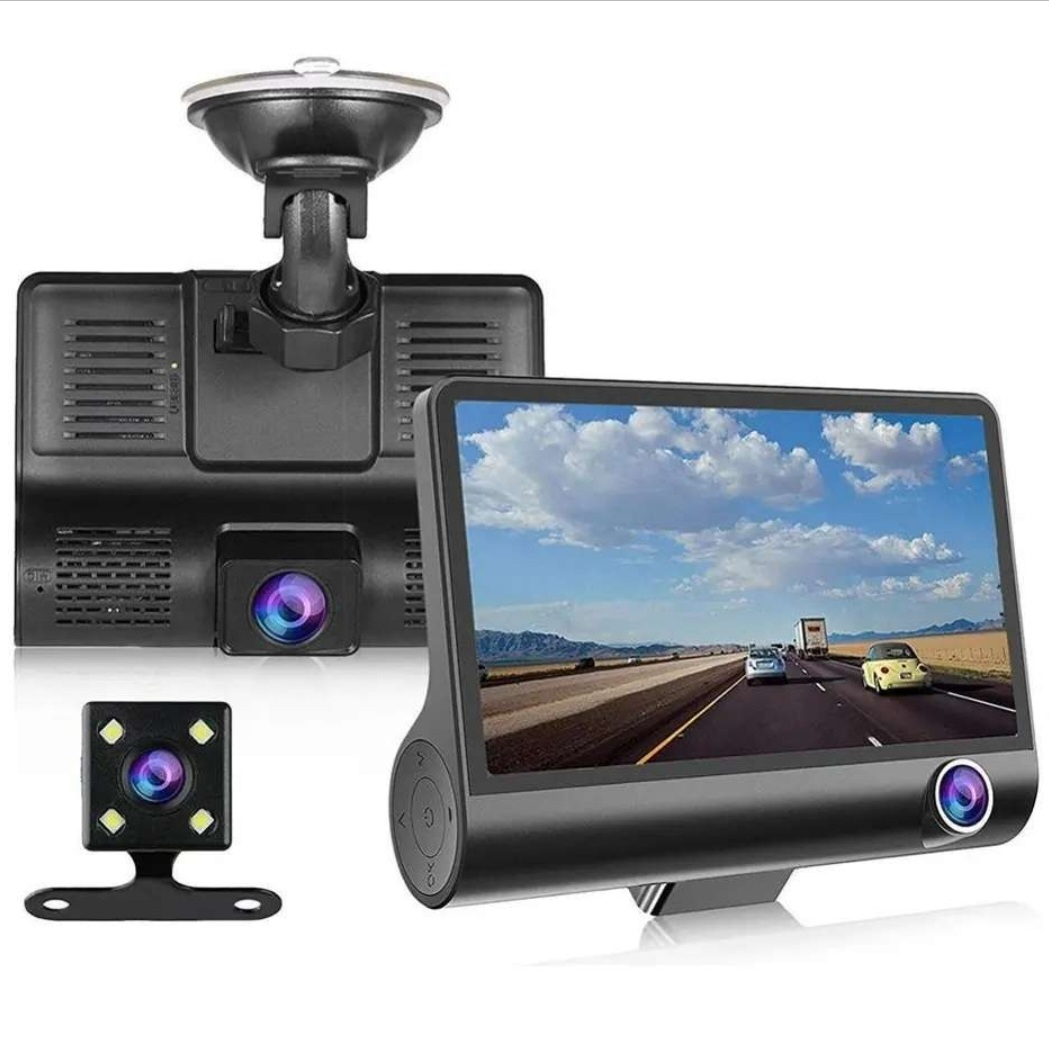 دوربین ثبت وقایع خودرو ویدئو کار مدل Dvr طرح سه لنز