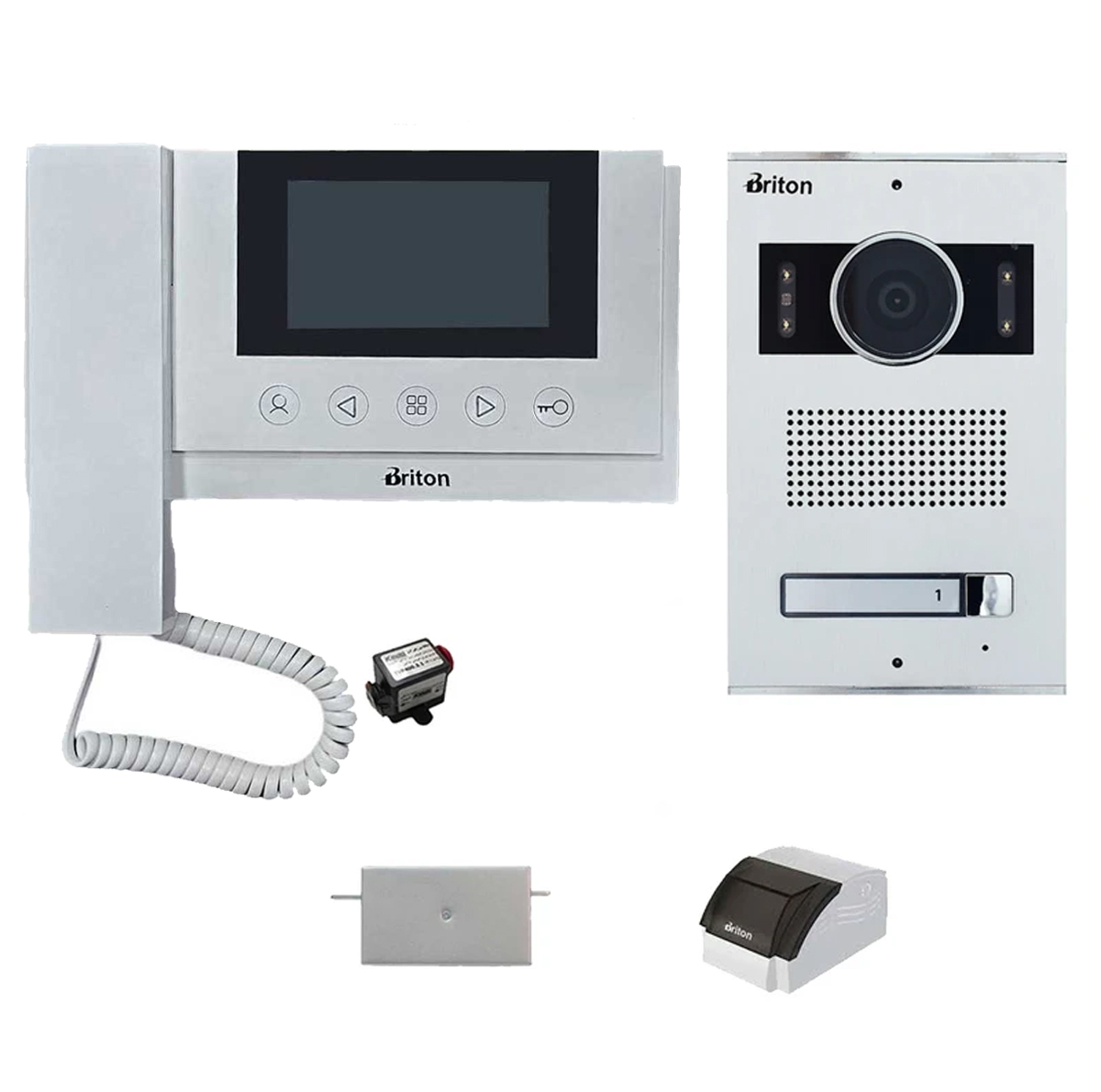 مجموعه دربازکن تصویری برایتون مدل 4310-2001 یک طبقه به همراه محافظ ولتاژ مانیتور