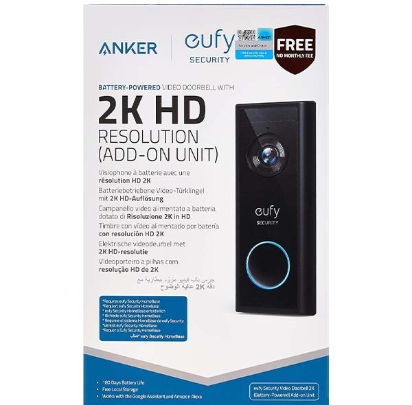 درب باز کن هوشمند یوفی مدل Video Doorbell 2K