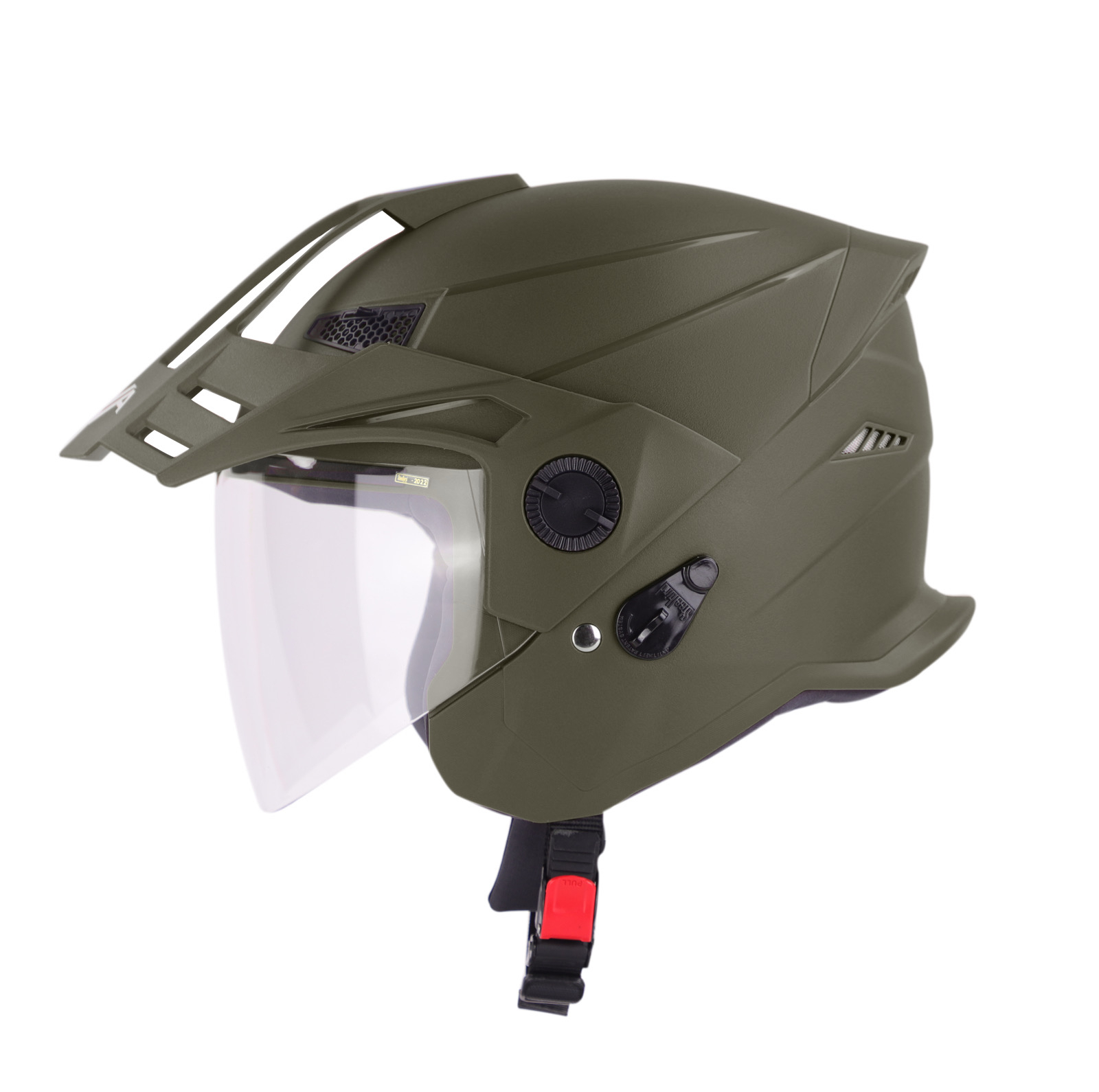 کلاه کاسکت بدون چانه استیل برد مدل AVA 23 green