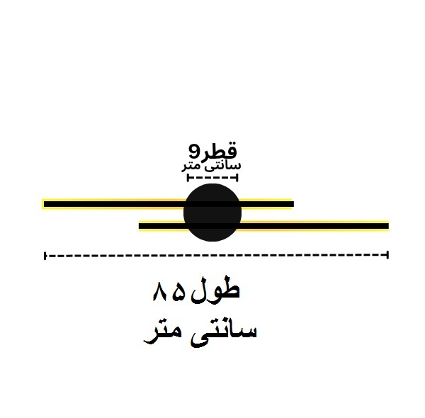 دیوار کوب مدل شمشیری دوبل کد 6060