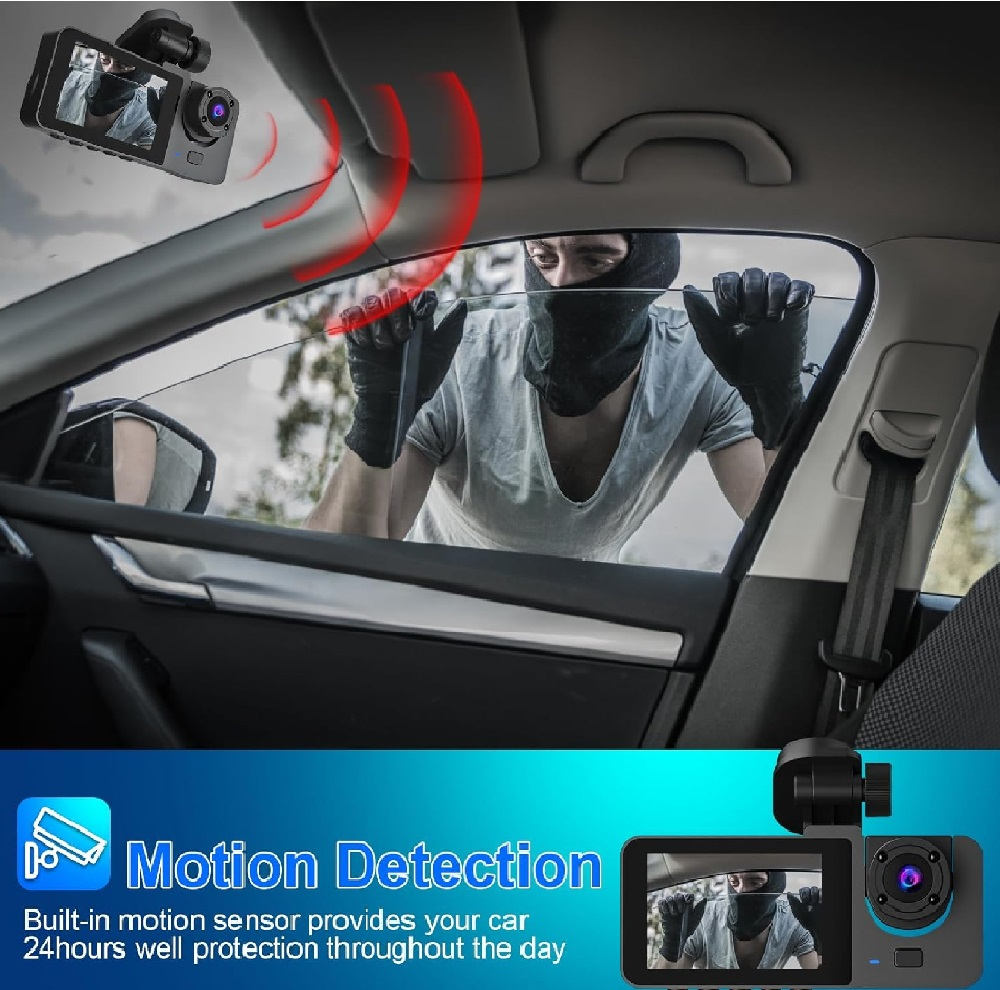دوربین ثبت وقایع خودرو ۳ لنز مدل BlackBOX DVR