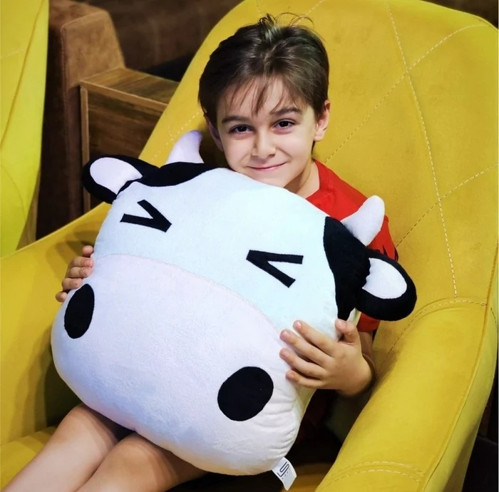 بالش کودک والا دوخت طرح گاو کد VD-10