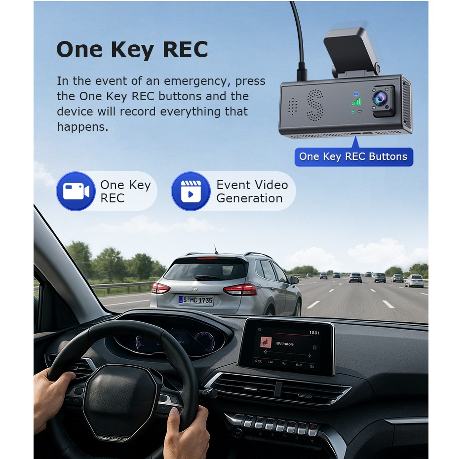 دوربین ثبت وقایع خودرو هونک مدل HK-C9-GPS-4G