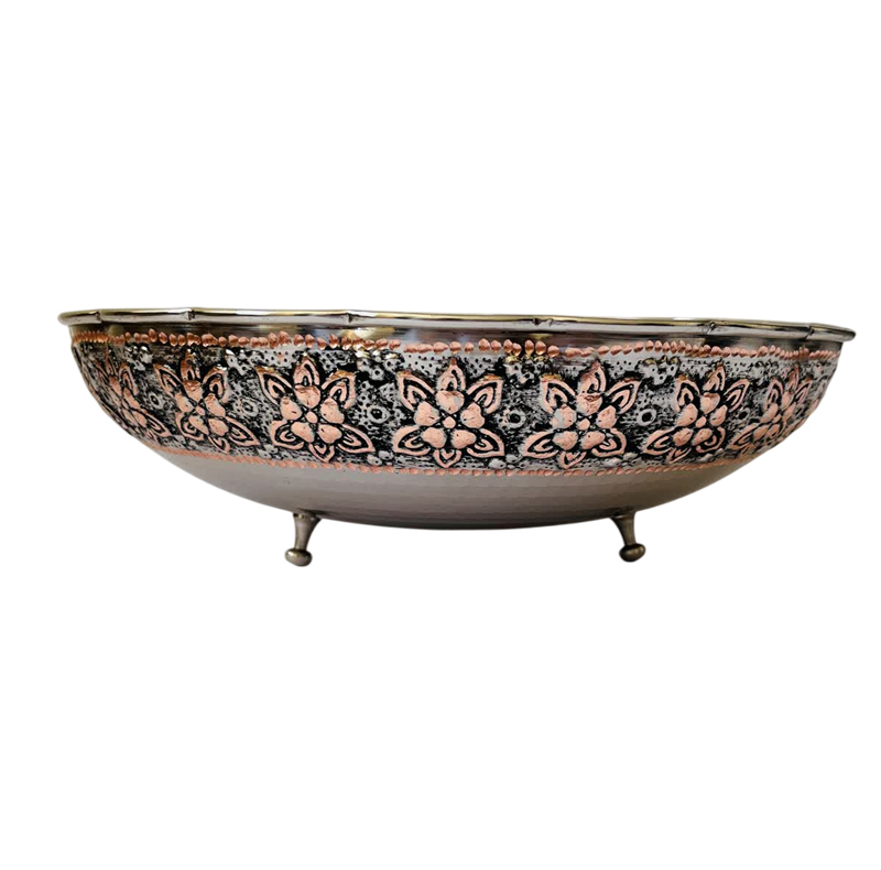 میوه خوری مسی مدل قلم زنی کد ZH444.4
