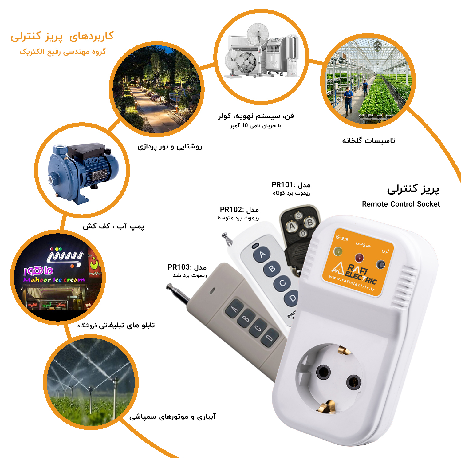 پریز کنترلی رفیع الکتریک مدل PR101