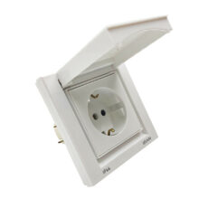 پریز برق ارت دار ایران الکتریک مدل بارانی IP44 بسته 3 عددی