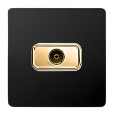 پریز آنتن صنایع آسیا الکتریک مدل کریستال BLK-GLD