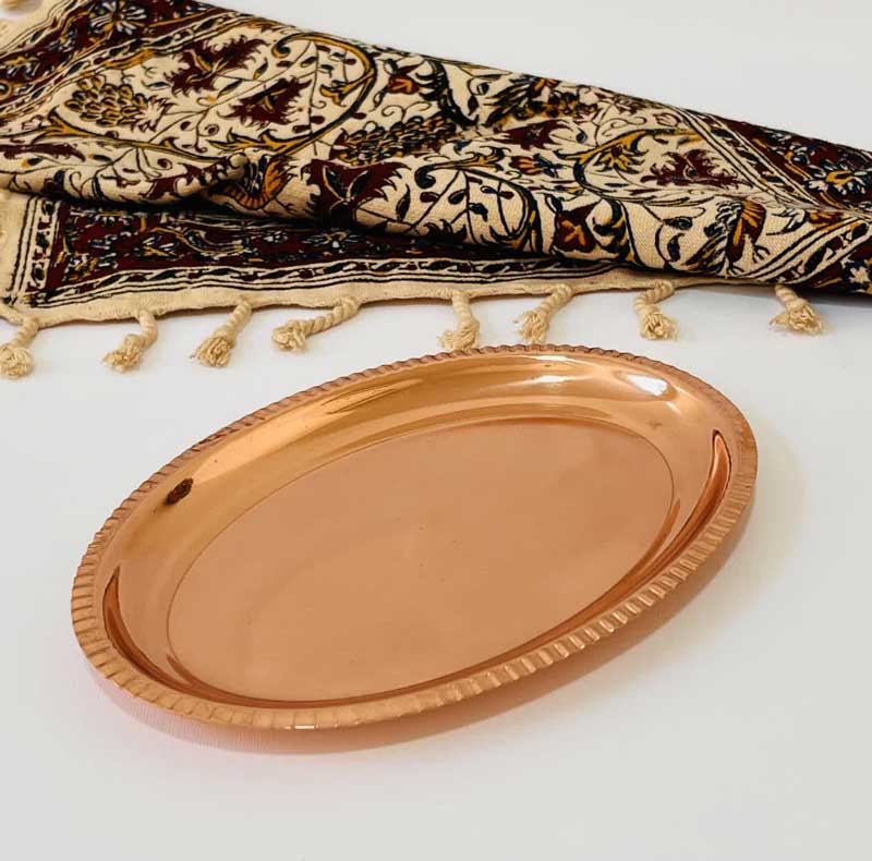 سینی مسی مدل بیضی کد ZH377.2