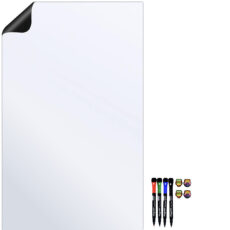 تخته وایت‌برد مغناطیسی هوم اند فریج مدل BASIC A2 سایز 60×40 سانتی‌متر به همراه ماژیک و مگنت مجموعه 9 عددی