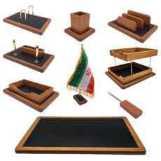 ست لوازم اداری رومیزی مدل AB مجموعه 9 عددی