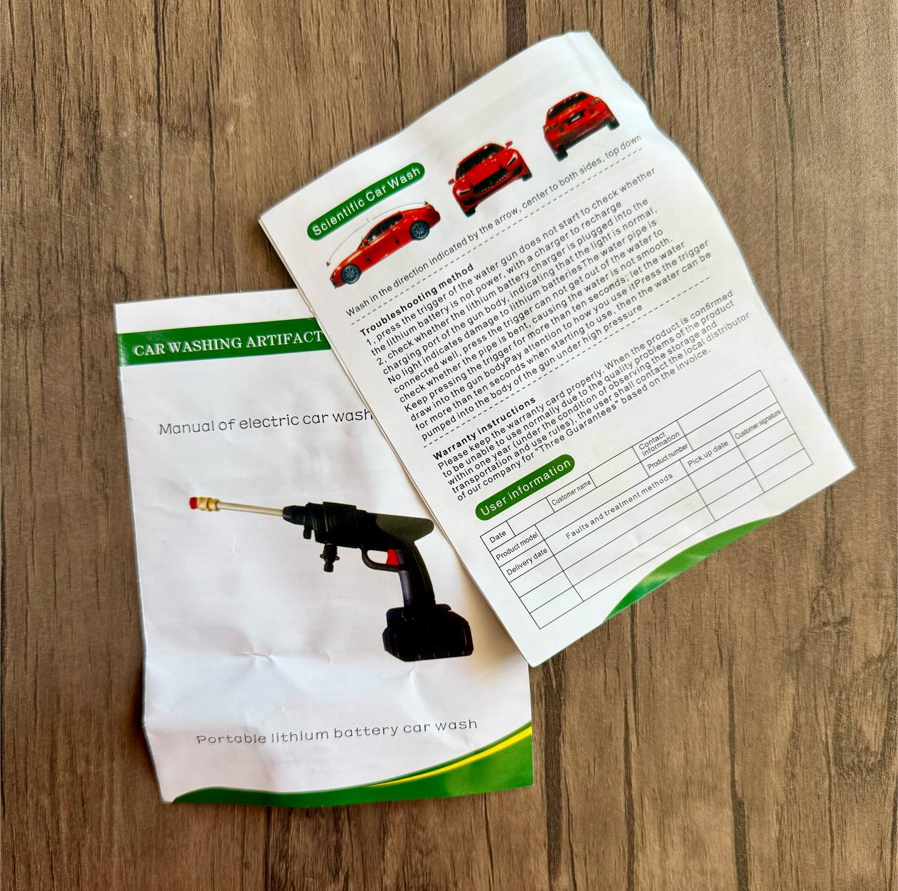 کارواش شارژی مدل CLEANING GUN 68v